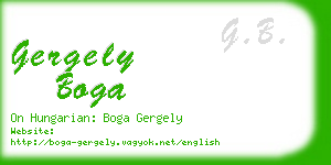 gergely boga business card